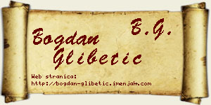 Bogdan Glibetić vizit kartica